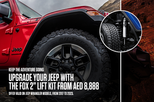 Keep the adventure going with Jeep Accessories from AED 8,888