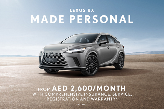 Exclusive benefits with the Lexus RX
