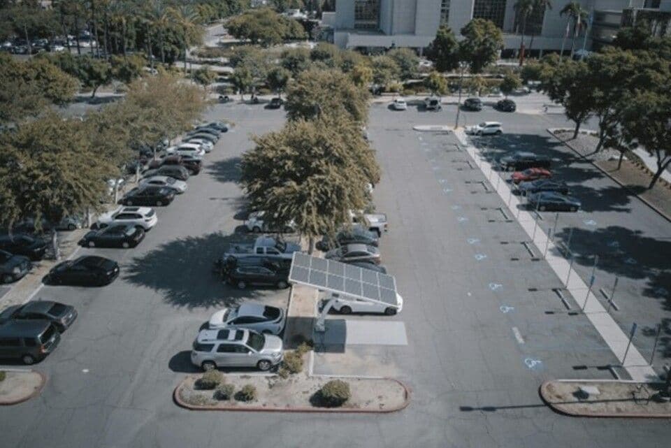 An open car park