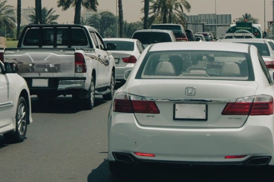 Cars on a Dubai road