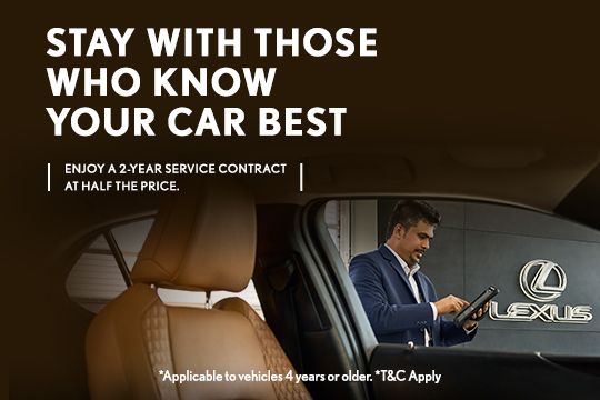 ​Get a 2-year Lexus Service Contract at half the price