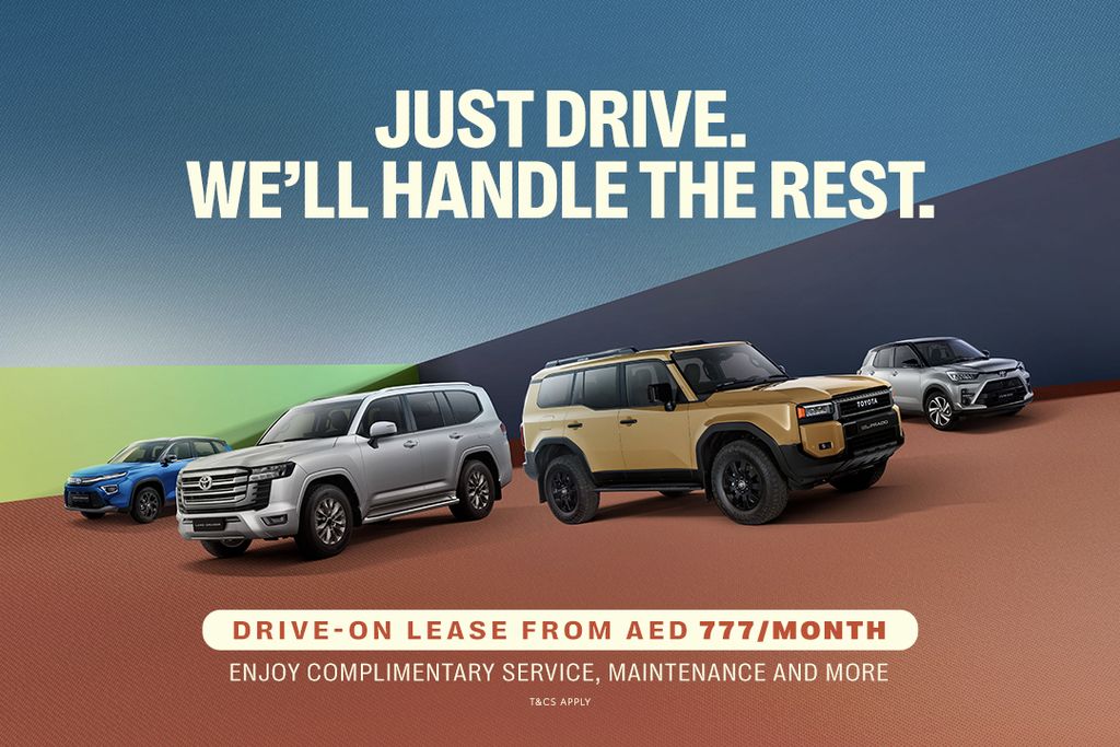 Drive-On Lease Toyota Range from AED 777