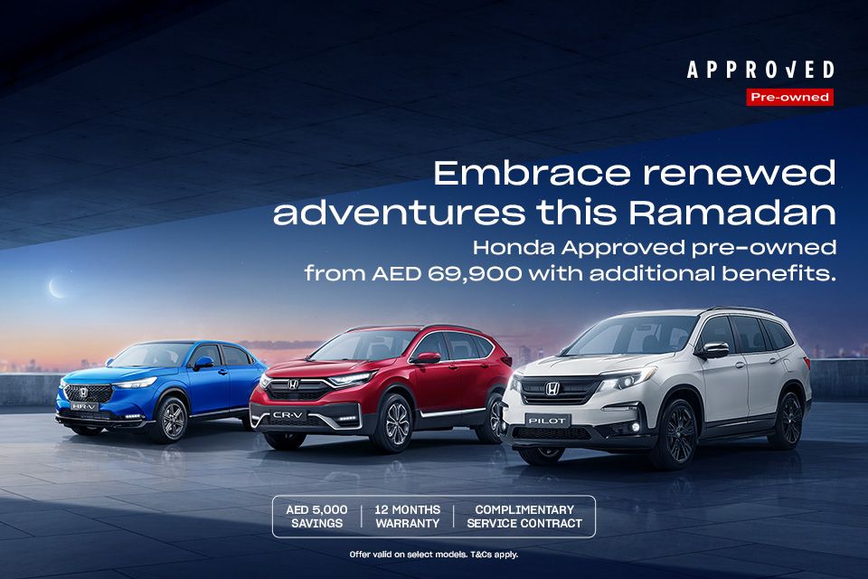 Embrace renewed adventures this Ramadan with Honda Approved Pre-Owned SUV Lineup!