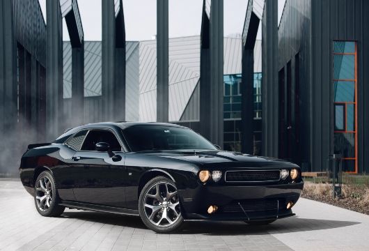 Black Dodge Muscle Car