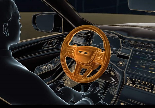 Jeep car from inside