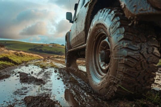 View of Jeep car from the side