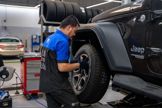 View of Jeep car from the side