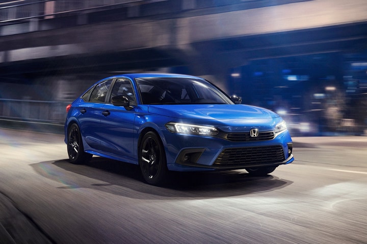 Blue Honda Civic Sedan