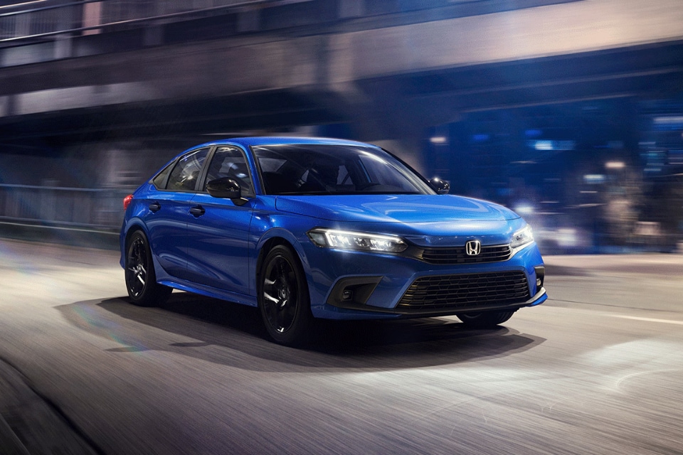 Blue Honda Civic Sedan