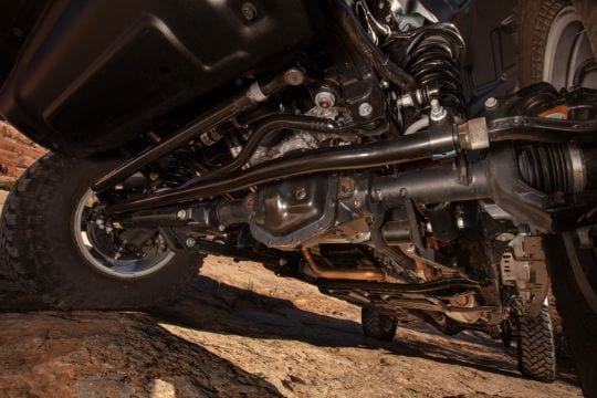 Jeep car on top of mountain