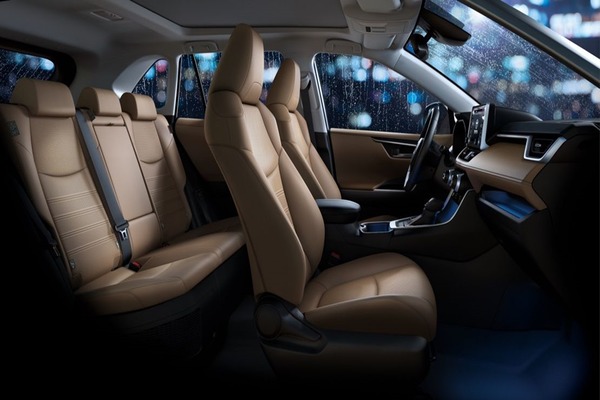 Interior of a Toyota RAV4 Hybrid