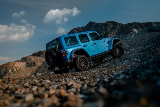 View of Jeep car from the side