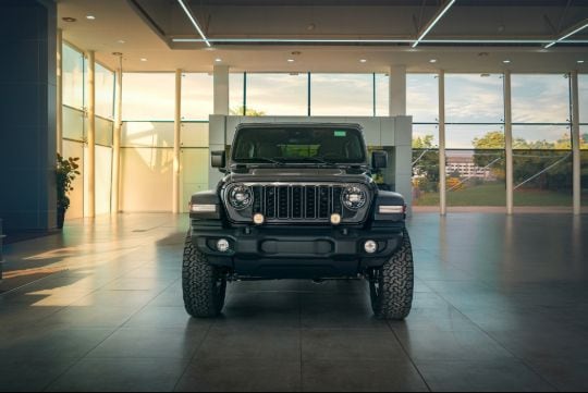 View of Jeep car from the side