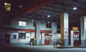 A petrol station in the UAE