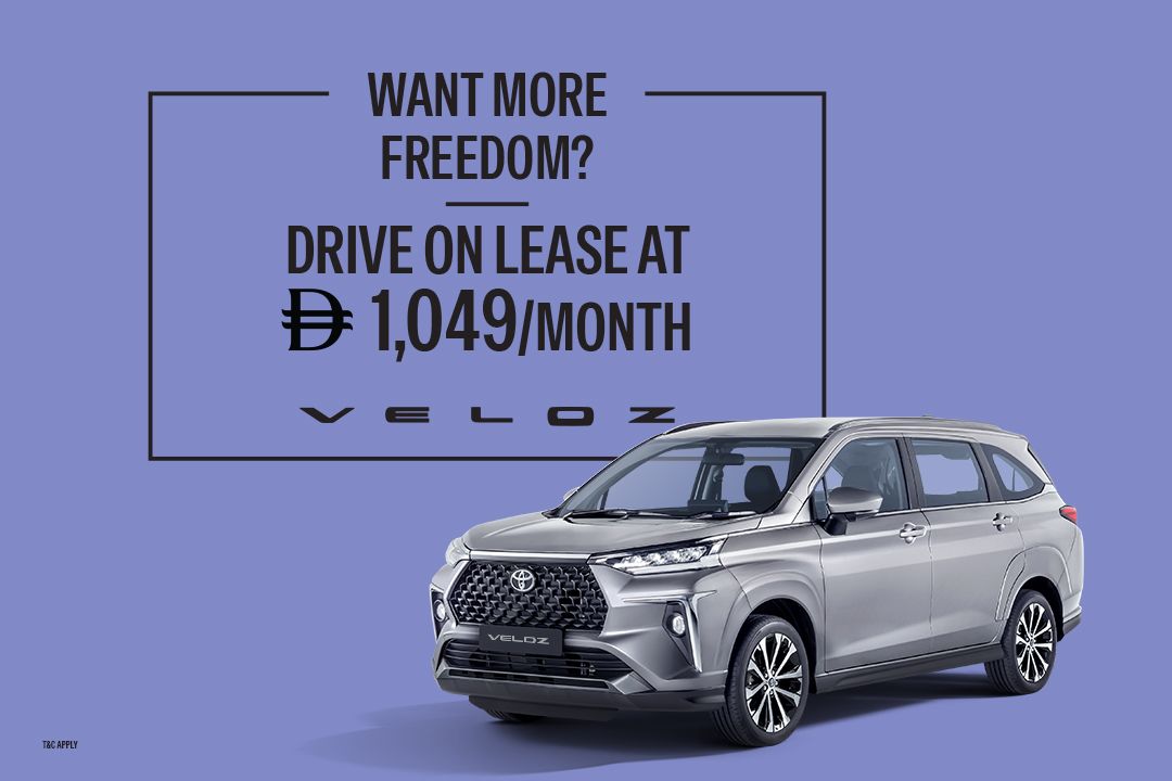 Drive-On Lease Toyota Veloz from AED 1,049