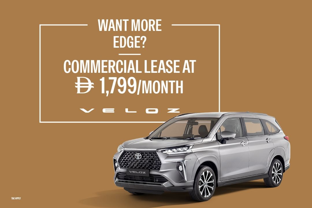 Drive-On Lease Toyota Veloz from AED 1,799