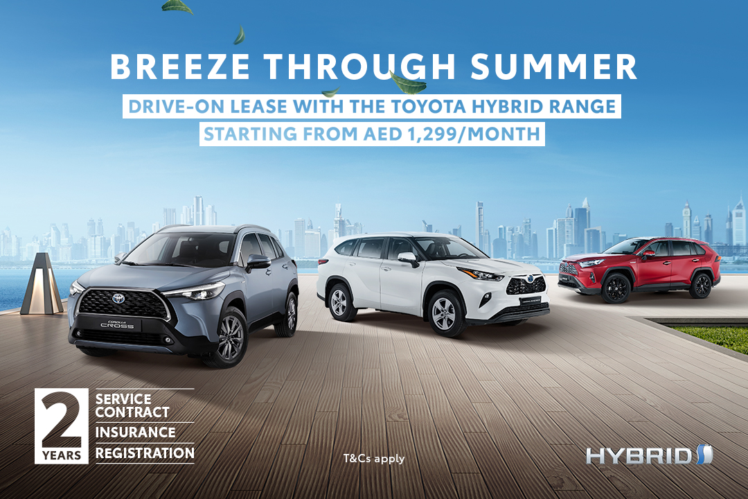 Breeze Through Summer with the Toyota Hybrid Range Starting From AED 1,299