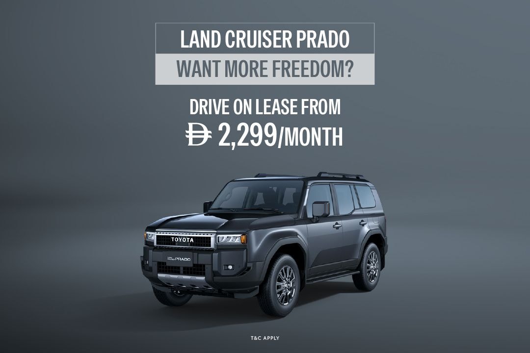 Drive-On Lease Toyota Prado from AED 2,299