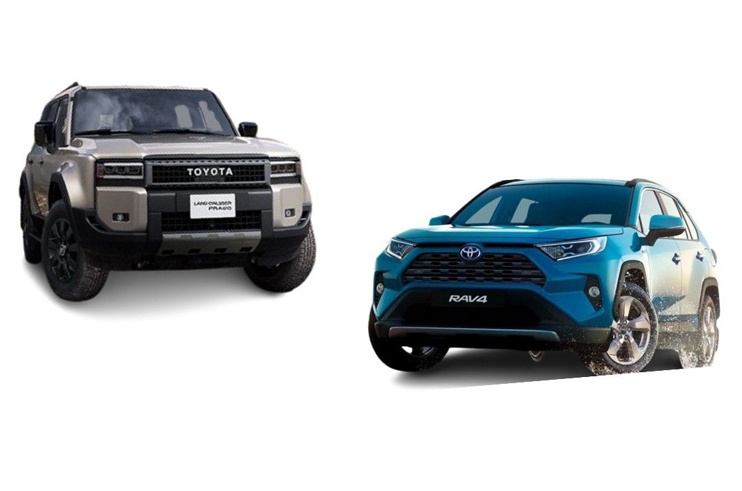 A Toyota Prado and Toyota RAV4