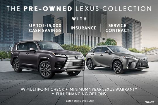 Step into a Certified by Lexus Pre-Owned vehicle