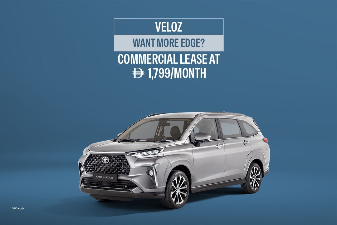 Drive-On Lease Toyota Veloz from AED 1,799