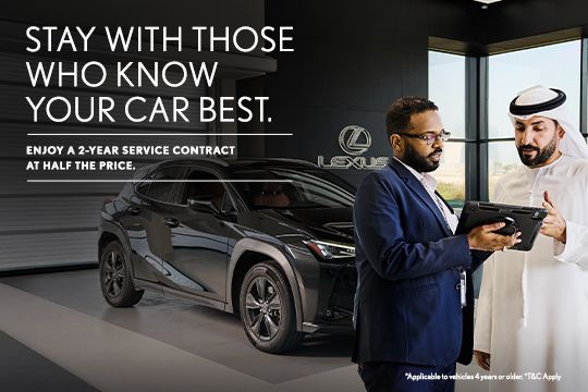 ​Get a 2-year Lexus Service Contract at half the price