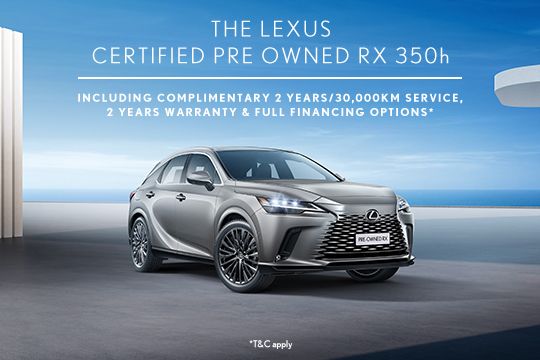 Enjoy exclusive benefits with the Certified Pre-Owned Lexus RX 350h
