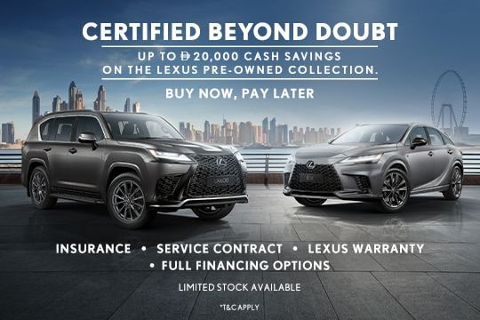 Step into a Certified by Lexus Pre-Owned vehicle