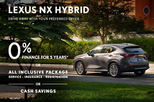 Drive away with your preferred offer with Lexus NX Hybrid
