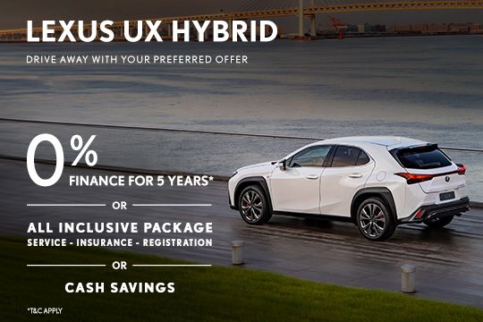 Drive away with your preferred offer with Lexus UX Hybrid