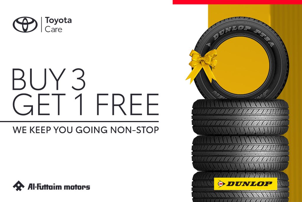 Buy 3 Dunlop Tyres And Get 1 Free