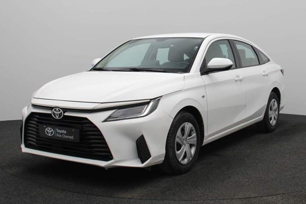 A white 2023 Toyota Yaris