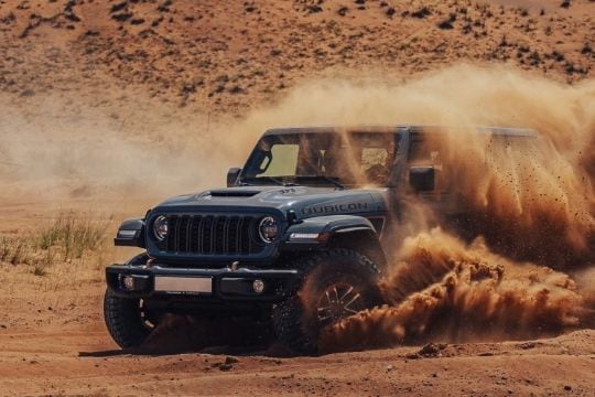 Jeep in the UAE desert to show The Best Off-Road Trails in the UAE