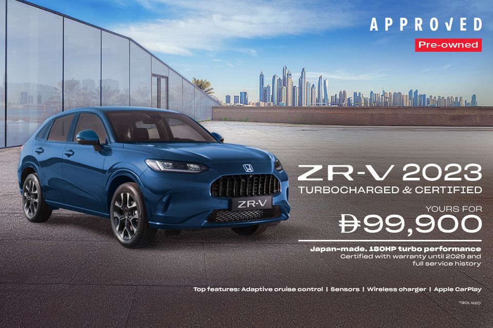 Get your Approved Pre-owned Honda ZR-V with Exclusive benefits