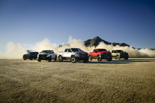 RAM cars in the desert  from Al Futtaim Trading Enterprises, sole authorized distributor for RAM trucks in UAE