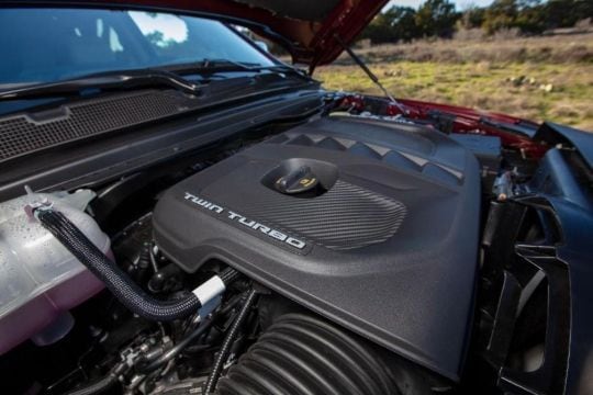 RAM engine with hood open to show how to keep your engine from overheating