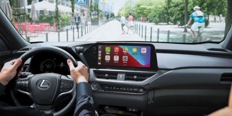 Lexus interior featuring the infotainment system