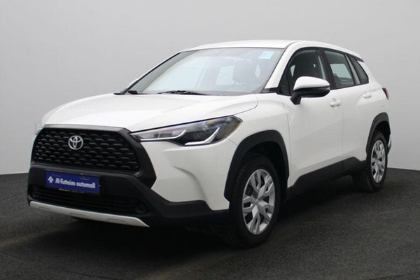 A white Toyota Corolla Cross