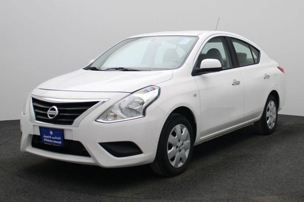 A white Nissan Sunny