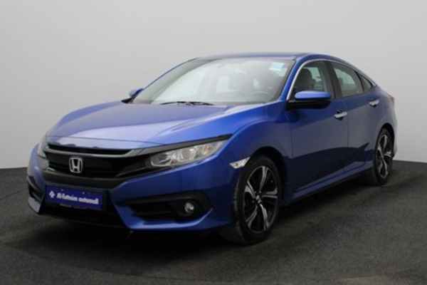 A blue Honda Civic