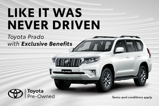 Certified Pre-owned Toyota Prado with the exclusive offers.