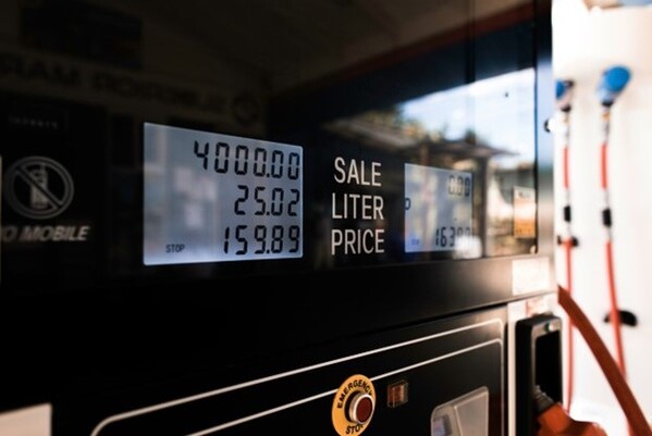 Fuel pump at a gas station