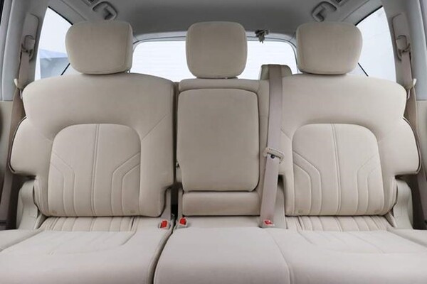 Leather seats in a Nissan Patrol