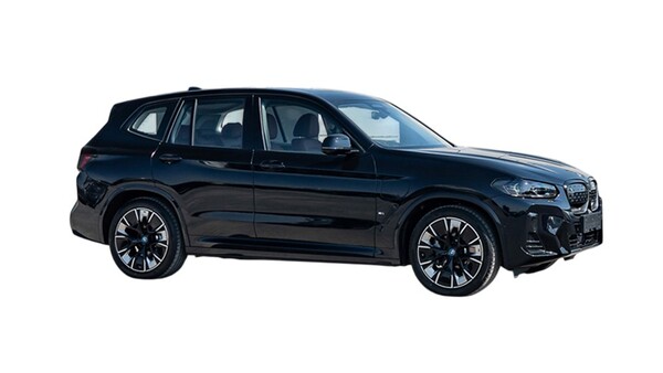 Side view of a black BMW iX3